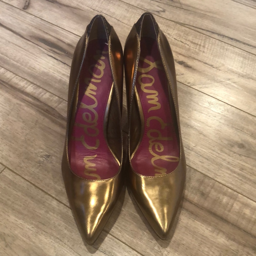 Sam Edelman Metallic Copper Stilettos Size 8